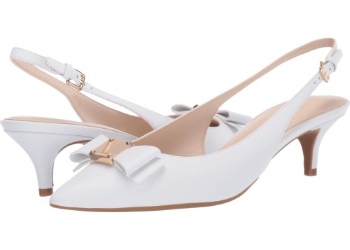 Cole Haan tali bow sling white leather