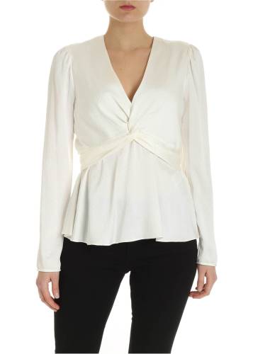 Diane Von Furstenberg eileen blouse in ivory color white