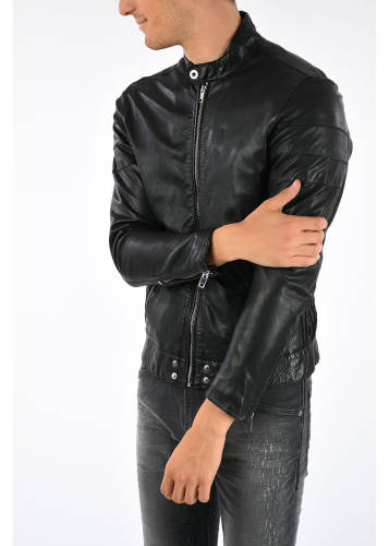 Diesel leather l-tod jacket black