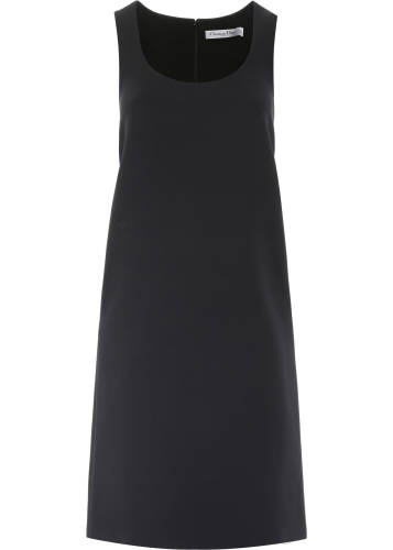 Dior wool and silk mini dress noir