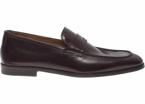 Doucals Doucal's pennybar loafers in dark brown leather black