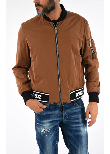 Dsquared2 printed bomber brown
