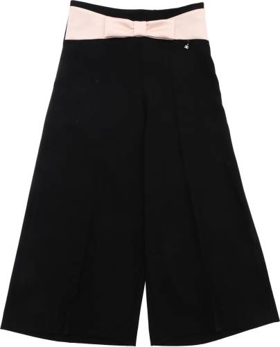 Elisabetta Franchi black palazzo trousers with bow black