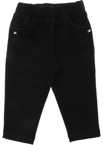 Elisabetta Franchi black trousers with tulle details black