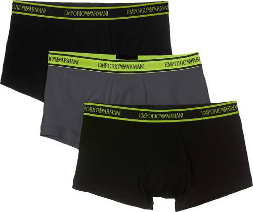 Emporio Armani core logoband 3-pack trunks black/anthracite/black