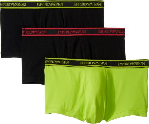 Emporio Armani core logoband 3-pack trunks black/black/lime