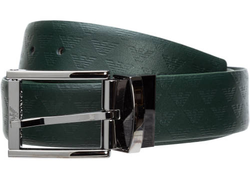 Emporio Armani leather belt green