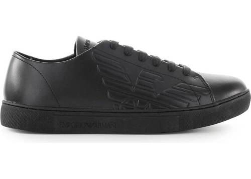 Emporio Armani leather sneakers black