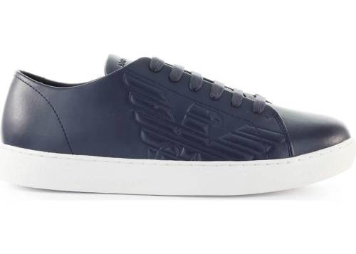 Emporio Armani leather sneakers blue