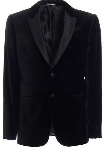 Emporio Armani polyester blazer black
