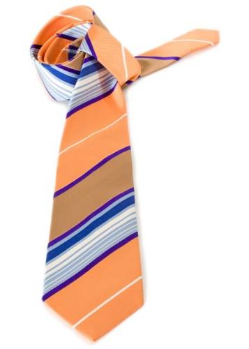Etro silk tie orange