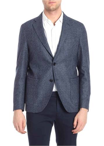 Etro two-buttoned blue jacket blue