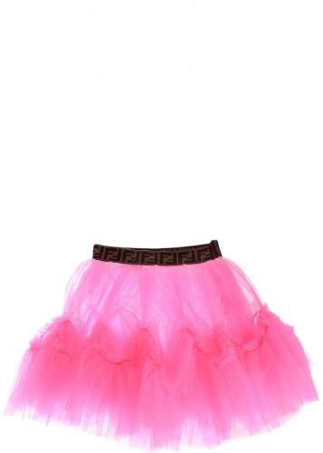 Fendi Kids neon pink tulle skirt fuchsia