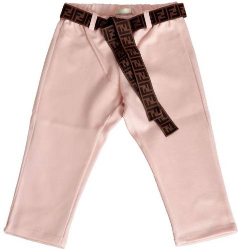 Fendi Kids pants in pink stitch fabric pink