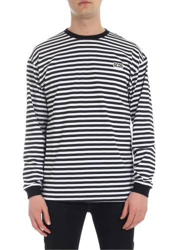 Gcds Gcds black and white striped sweater white