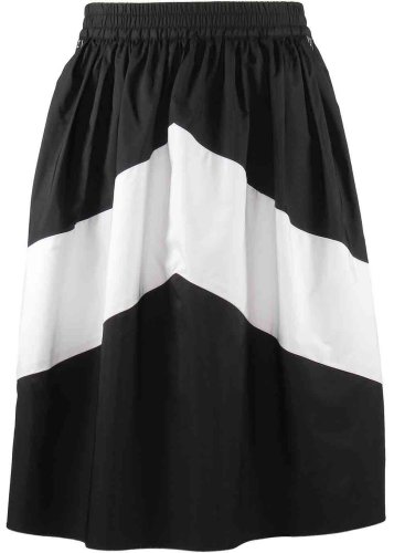 Givenchy black and white midi skirt black
