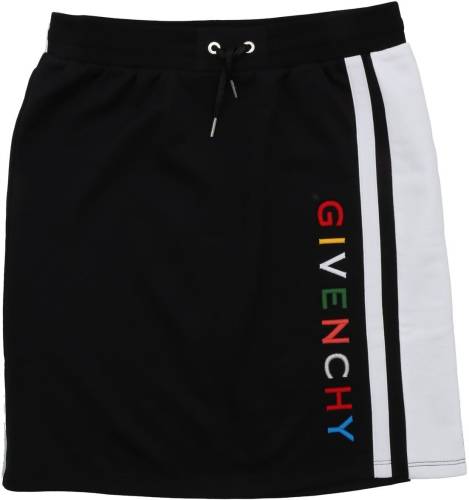 Givenchy logo cotton fleece skirt in black black