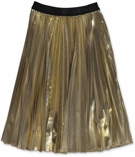 Givenchy pleated gold-colored skirt gold