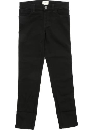 Gucci black jeans with web detail black