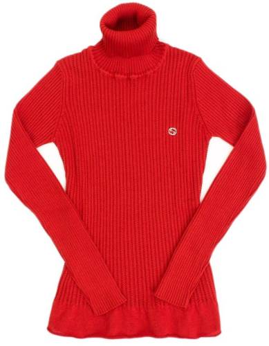 Gucci high collar sweater red