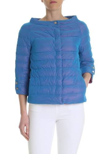 Herno down jacket in light blue technical fabric light blue