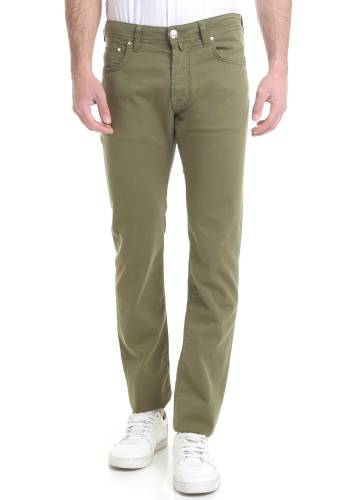 Jacob Cohen cotton jeans in army green color green