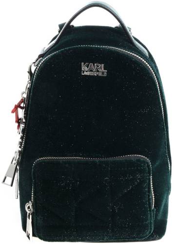 Karl Lagerfeld karl x kaia mini green glittered backpack green