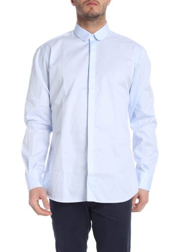 Karl Lagerfeld shirt with rounded collar in light blue light blue