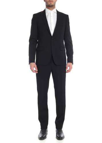 Karl Lagerfeld single-breasted suit with single button black