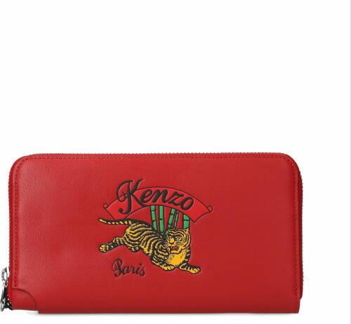 Kenzo leather wallet red