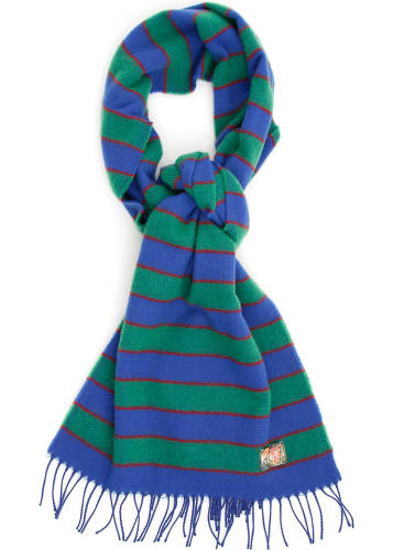 Kenzo memento 3 striped scarf french blue