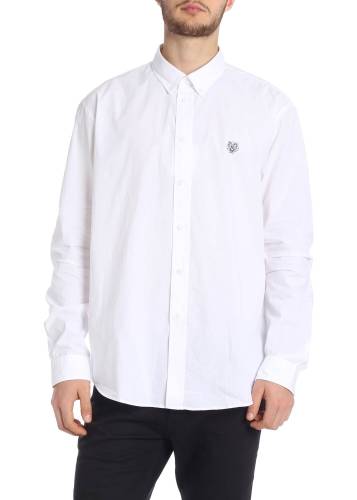 Kenzo white tiger crest shirt with embroidery white