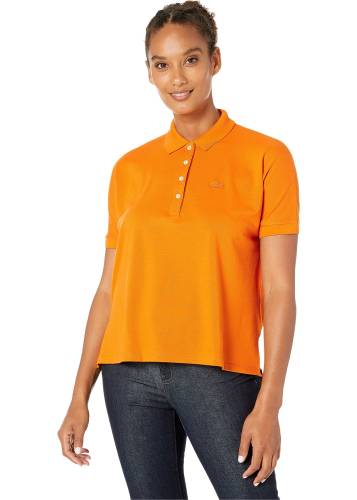 Lacoste short sleeve relaxed fit lyocell-cotton polo abricotine