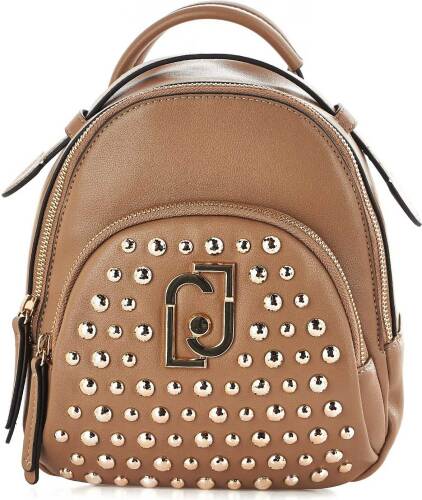 Liu Jo small backpack with studs brown