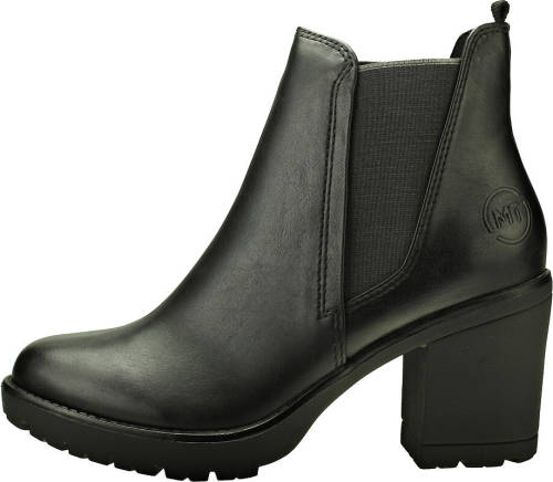 Marco Tozzi stretch insert heel boot chelsea boots in black black