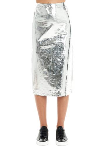 Mcq Alexander Mcqueen polyurethane skirt silver