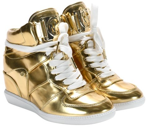Michael Kors nikko high top sneakers gold