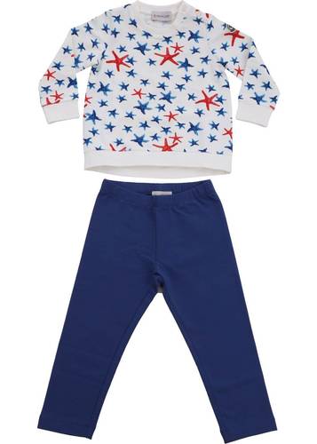 Moncler Kids tracksuit with starfish print white