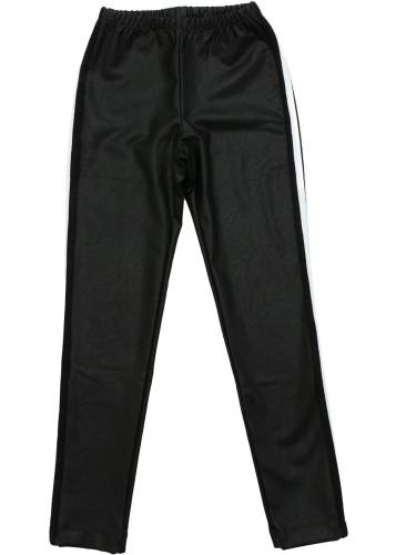 Monnalisa black eco-leather leggings black
