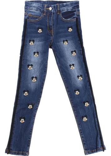 Monnalisa blue embroidered mickey mouse jeans blue