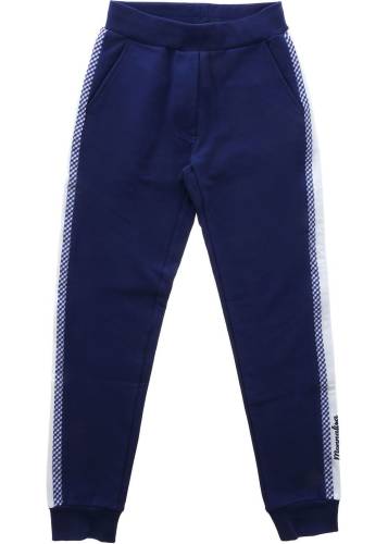 Monnalisa bluette pants with vichy bands blue