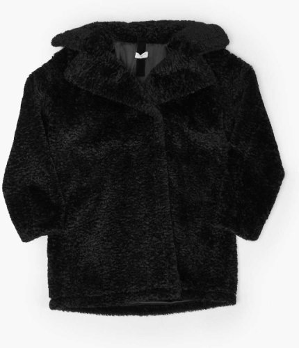 Monnalisa bouclè coat with embroidery black