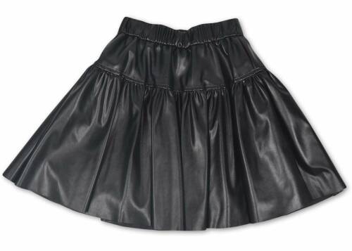 Monnalisa faux leather skirt in black black