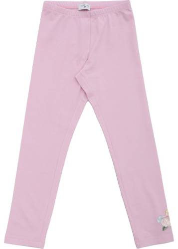 Monnalisa leggings in pink with floral patch pink