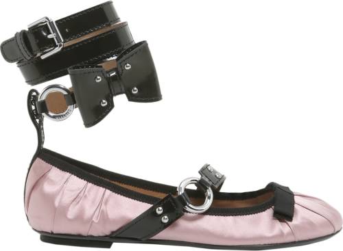 Moschino ballerina with painted lace pink
