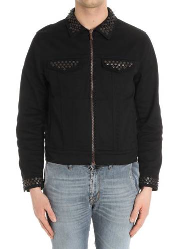 Moschino black jacket with applied buttons black