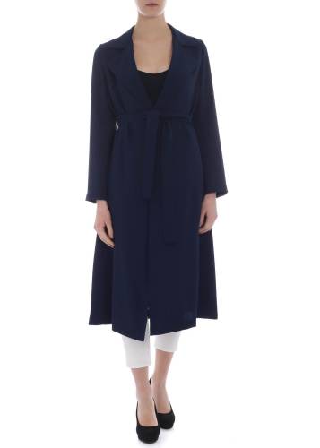 P.a.r.o.s.h. blue overcoat in cady fabric blue