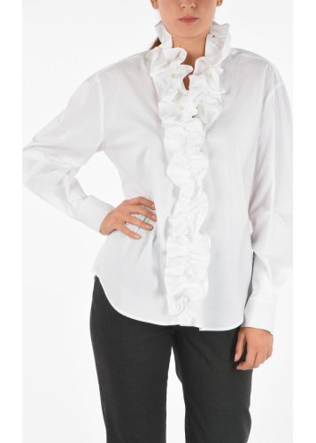 P.a.r.o.s.h. frilled blouse white
