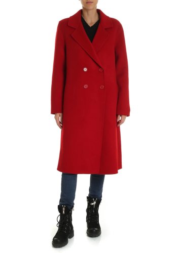 P.a.r.o.s.h. over-fit red double-breasted coat red