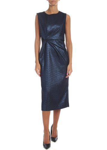 P.a.r.o.s.h. primer dress in black and lamé blue